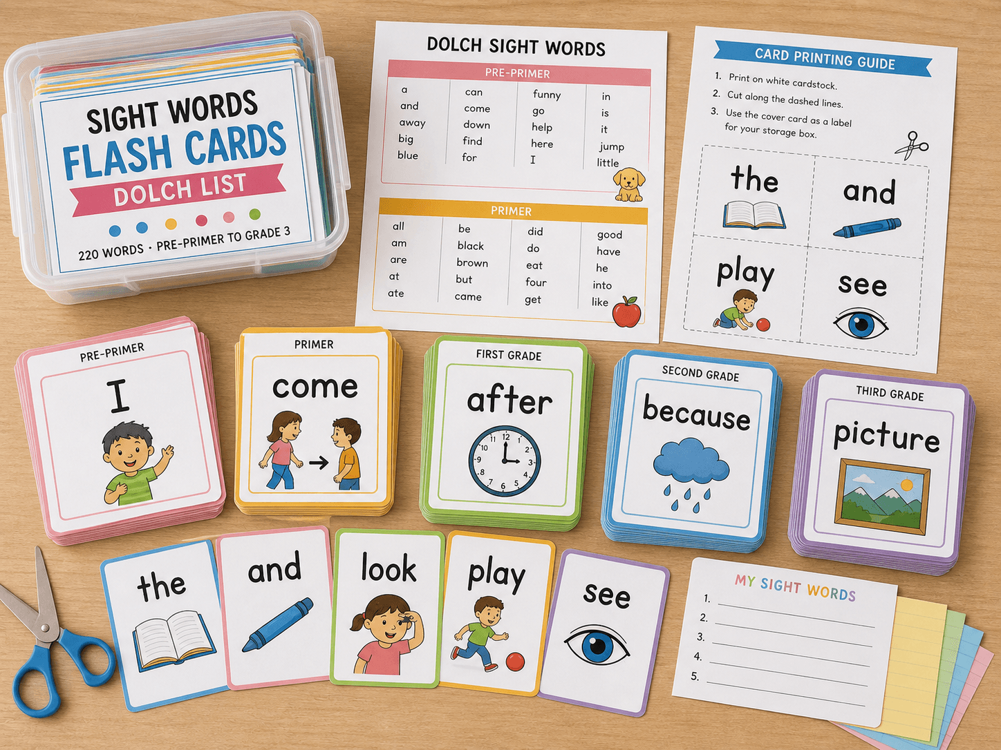 Sight Words Flash Cards — Dolch List classroom resource preview